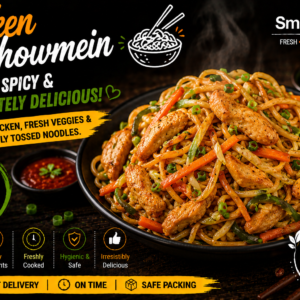 chicken chowmein fresh, hot, delicious